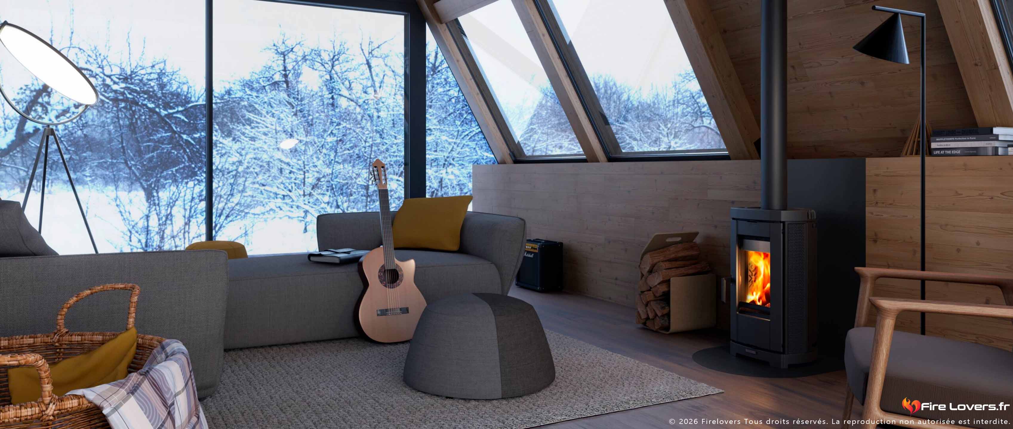 Poêle à bois La Nordica Emi Lean - Intérieur Design